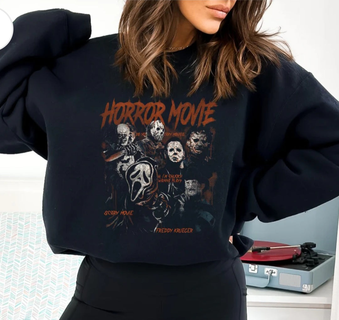 Horror Movie Sweatshirt and Tshirts