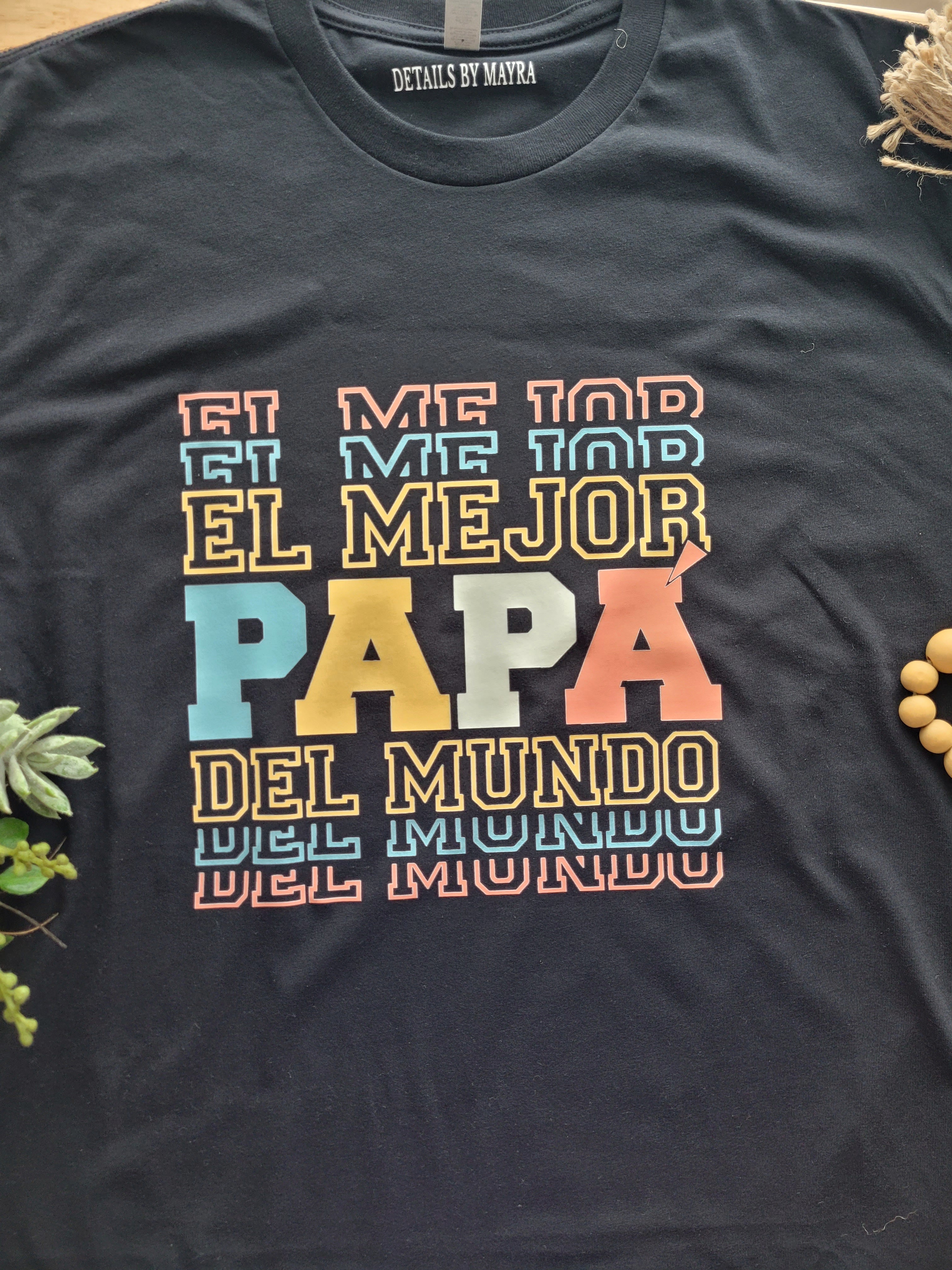 Playera el mejor papa del mundo on sale