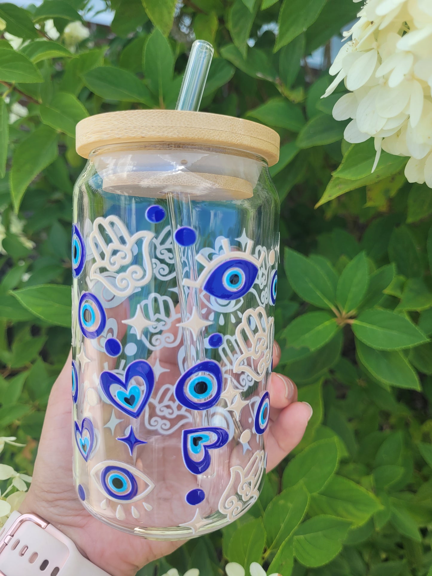 Evil Eye Glass Cup