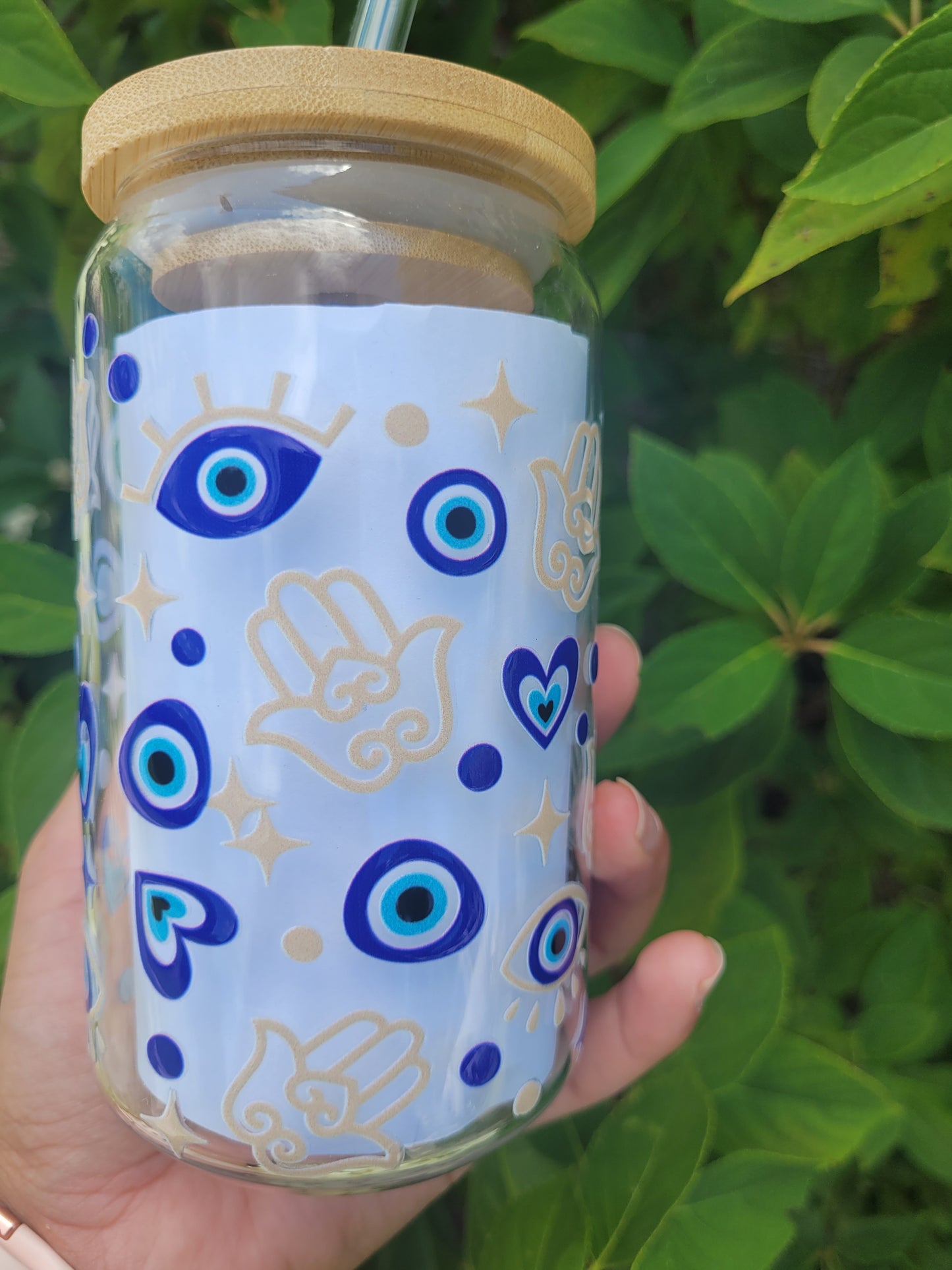 Evil Eye Glass Cup