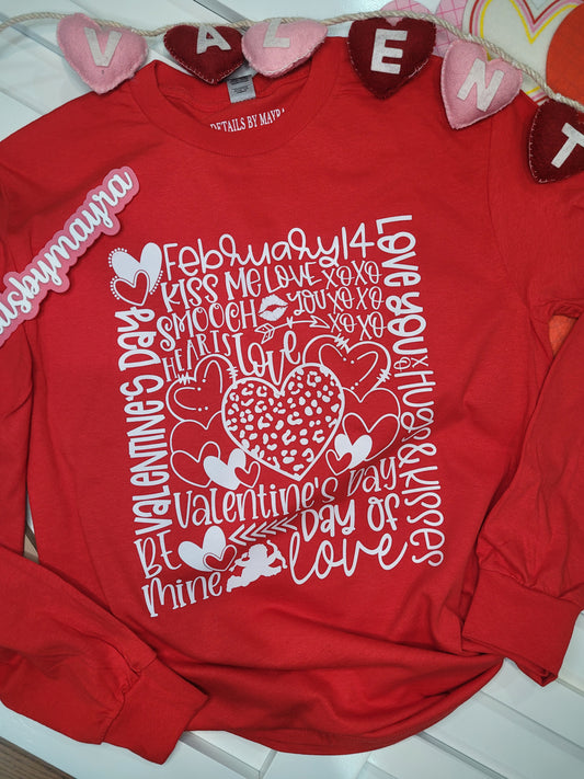 Valentine Typography Long-Sleeve Shirt