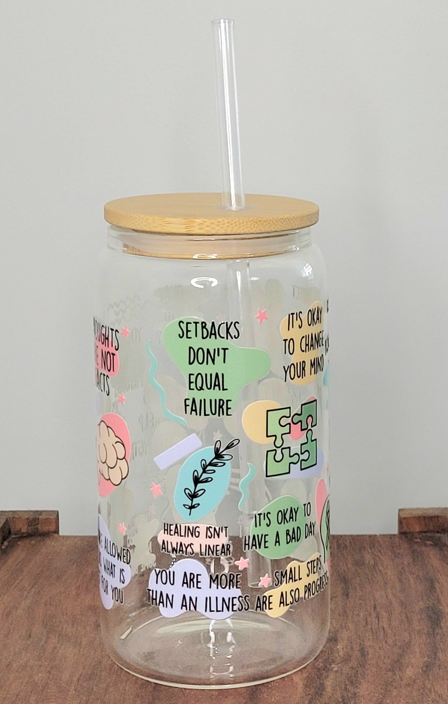 Mental Health Matter Glass Cup