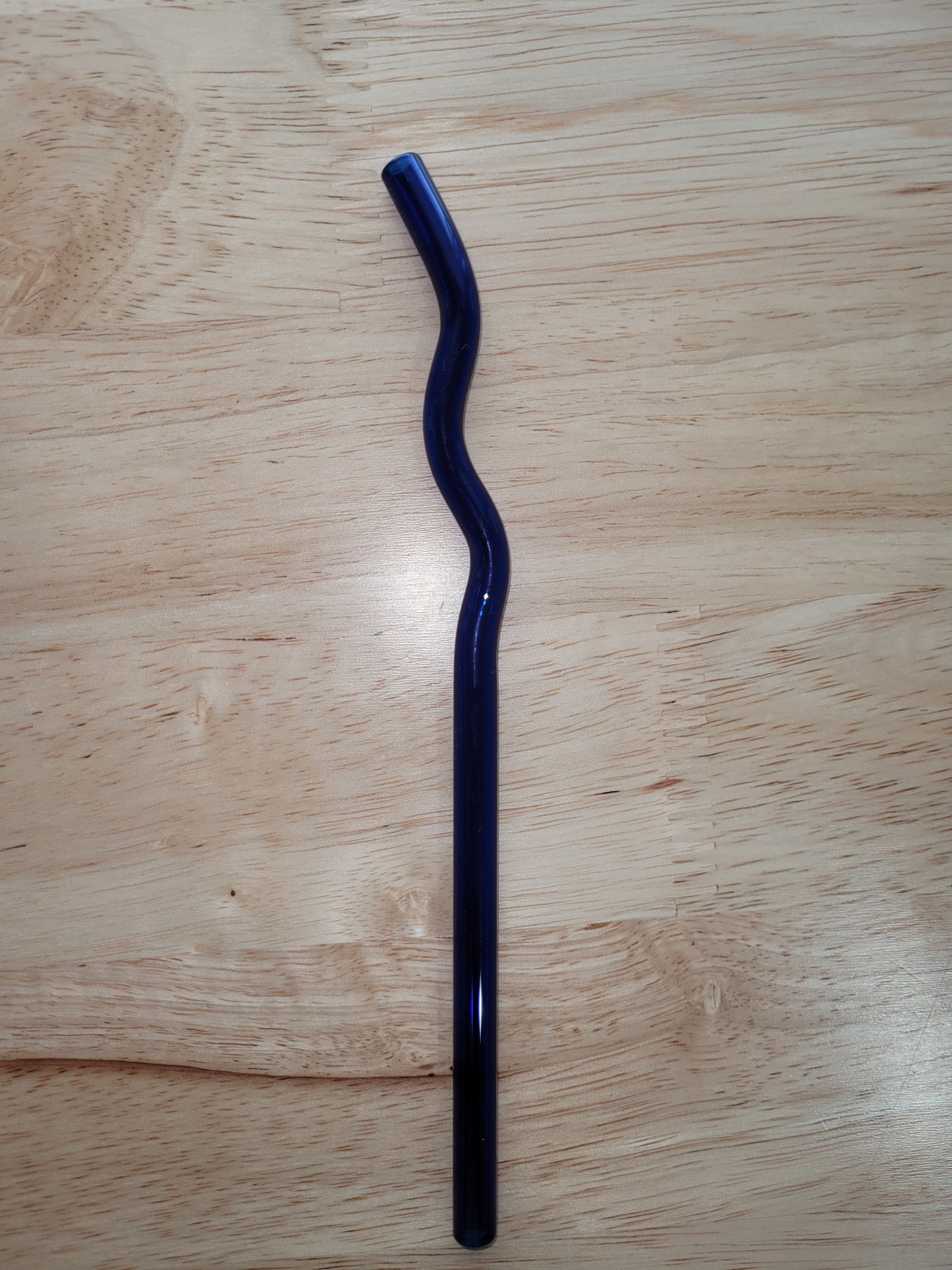 Colorful Curved Glass Straw