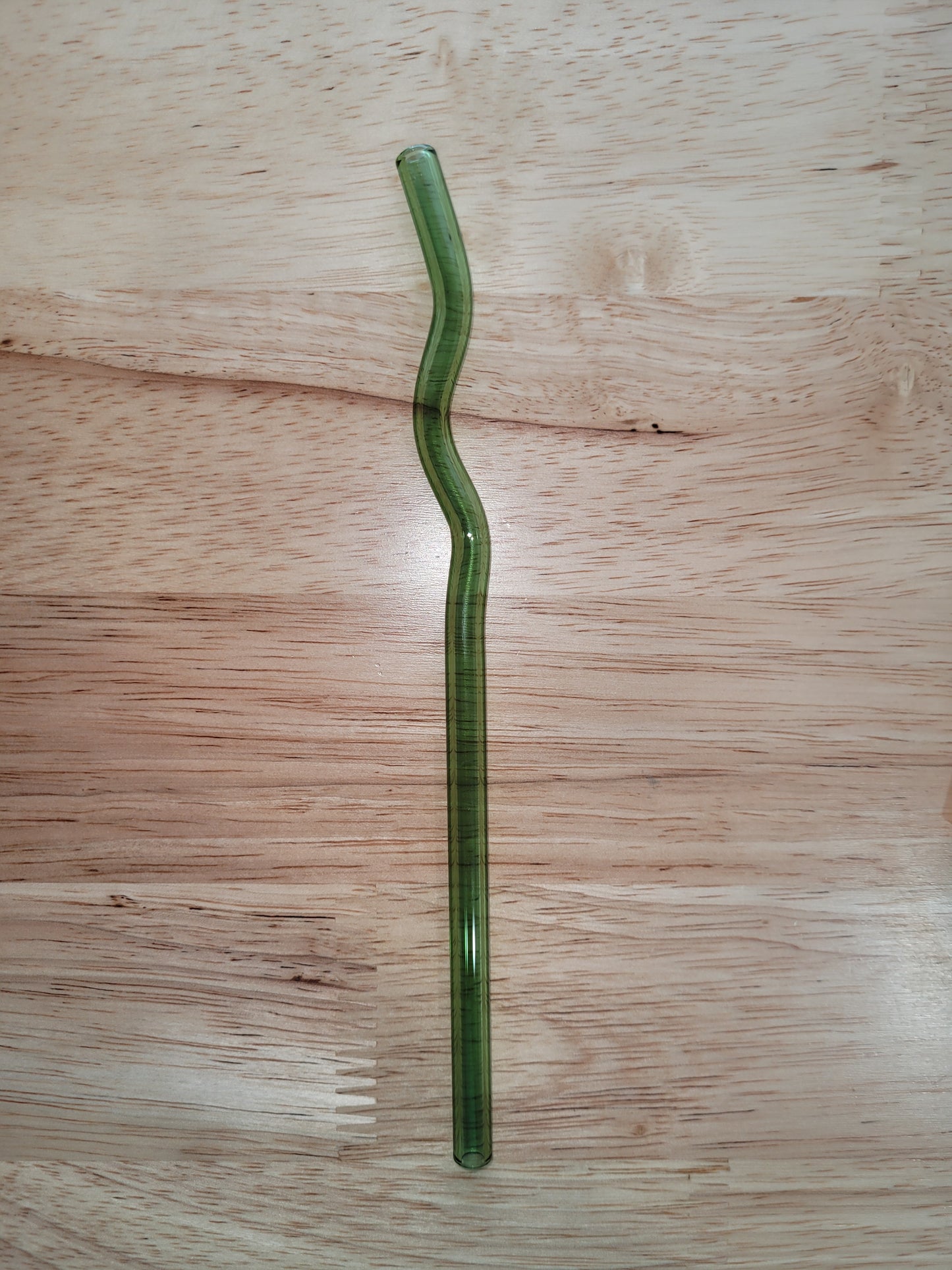 Colorful Curved Glass Straw