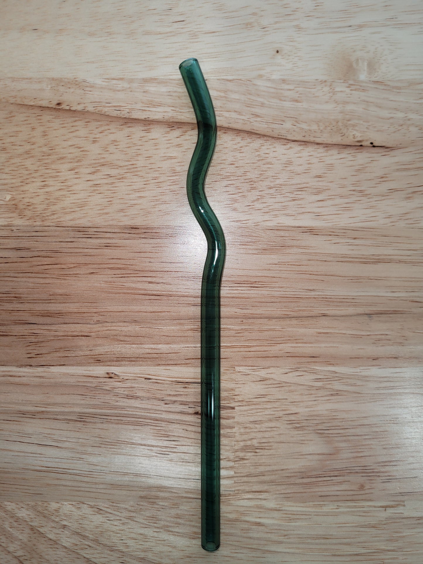 Colorful Curved Glass Straw