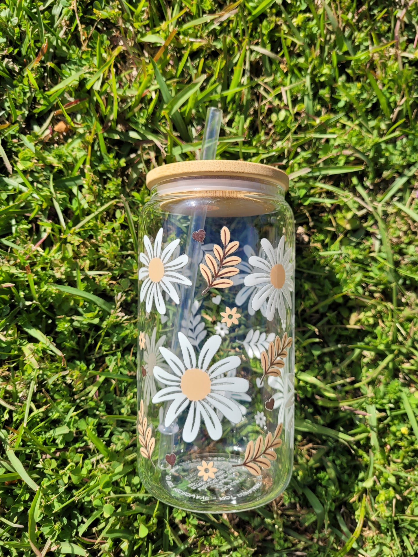 Daisy Paradise Glass Cup