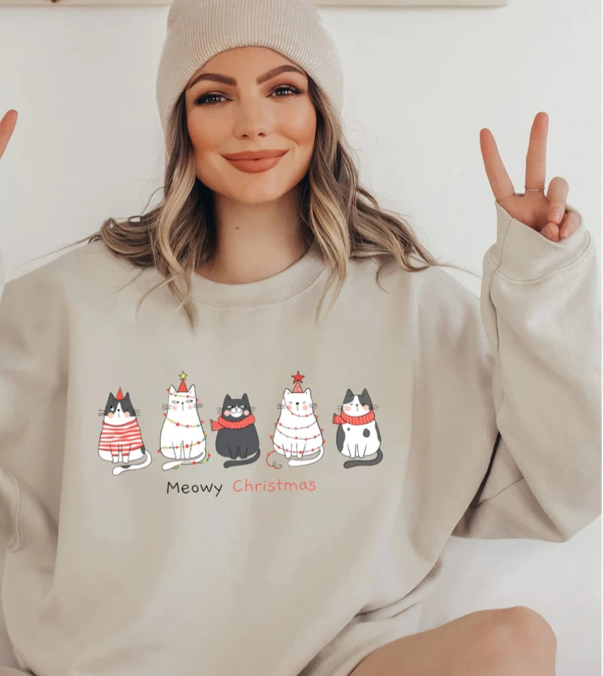 Meowy Christmas Sweatshirt