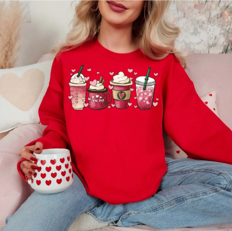 Valentines Latte Sweatshirt